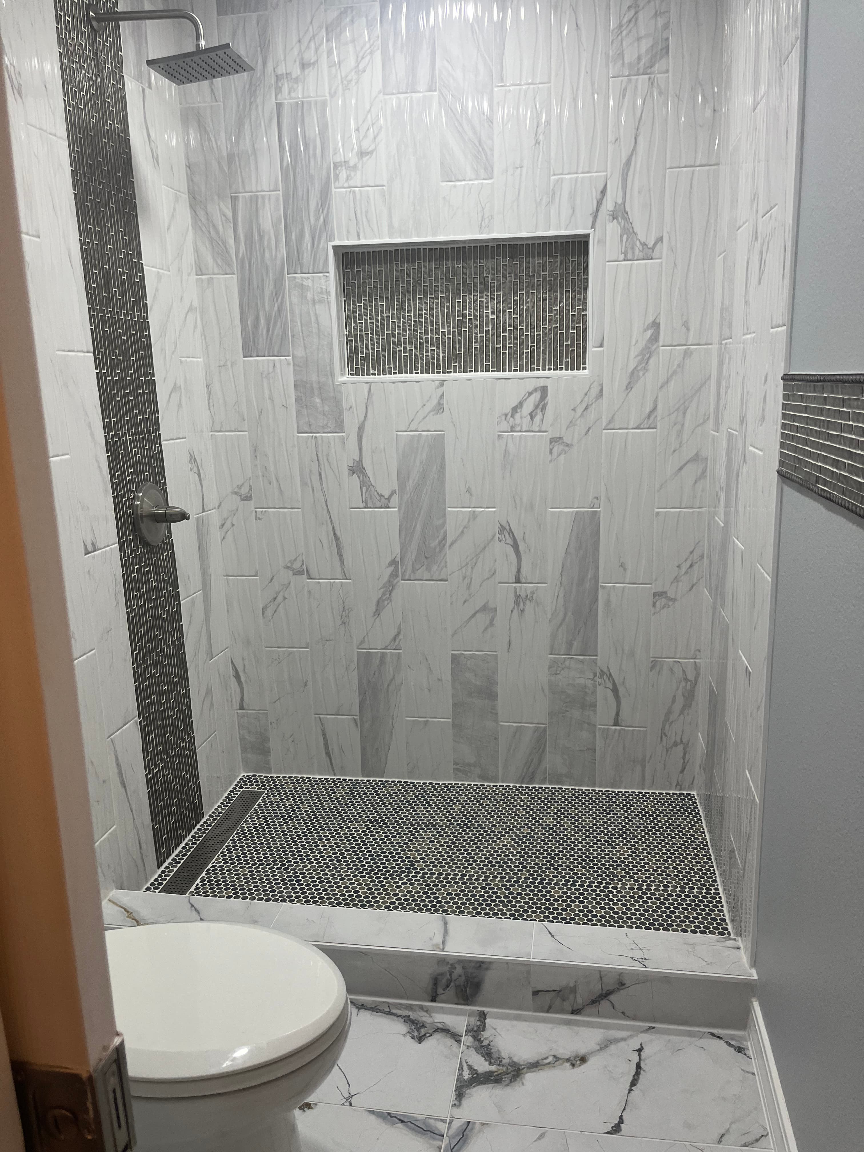 Walk-in shower detail