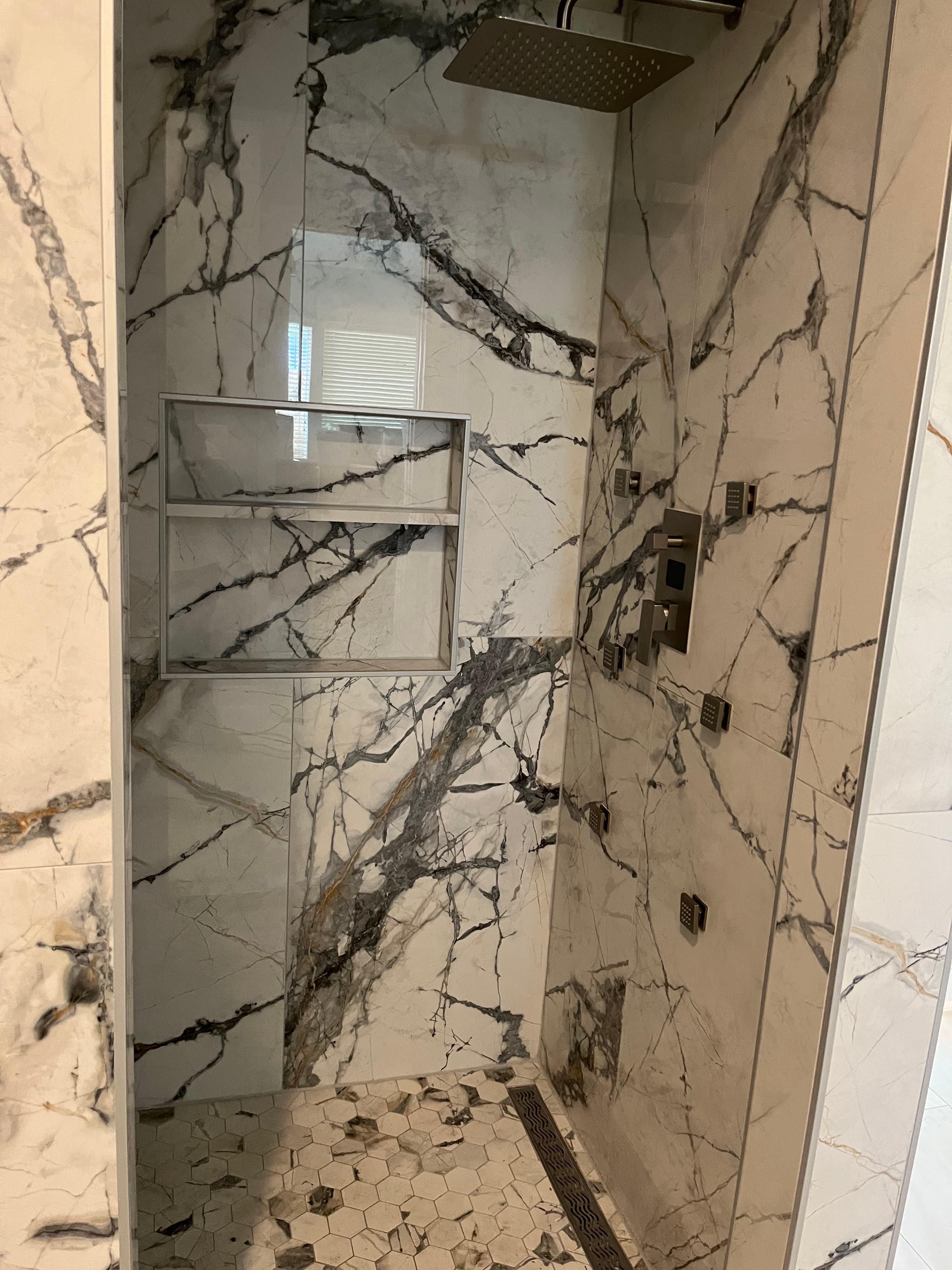 Custom shower niche