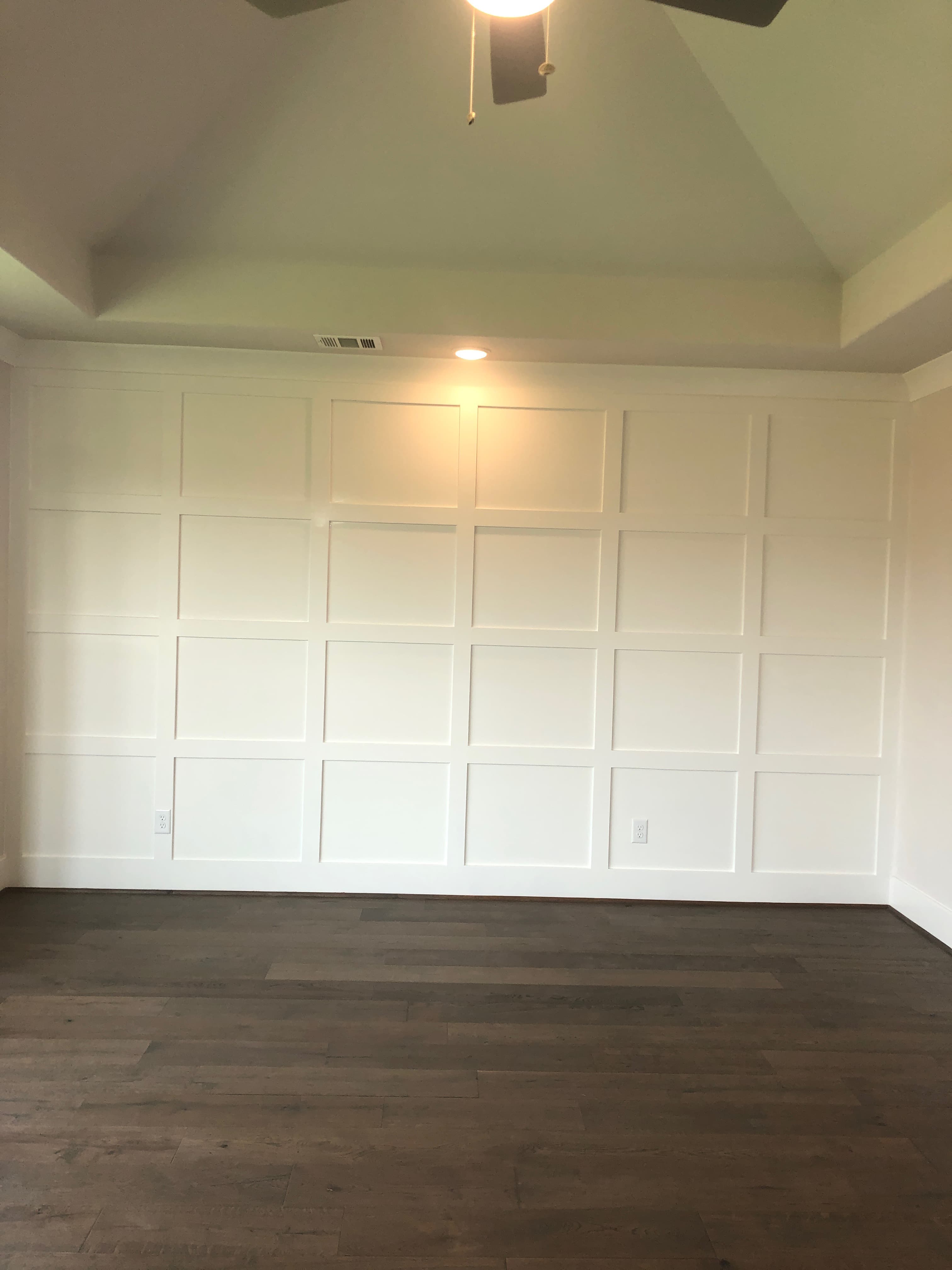 Accent wall with custom millwork